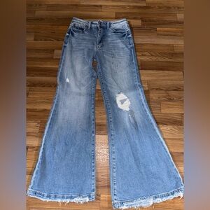 Petra 153 jeans Distressed Blue Flare Jeans